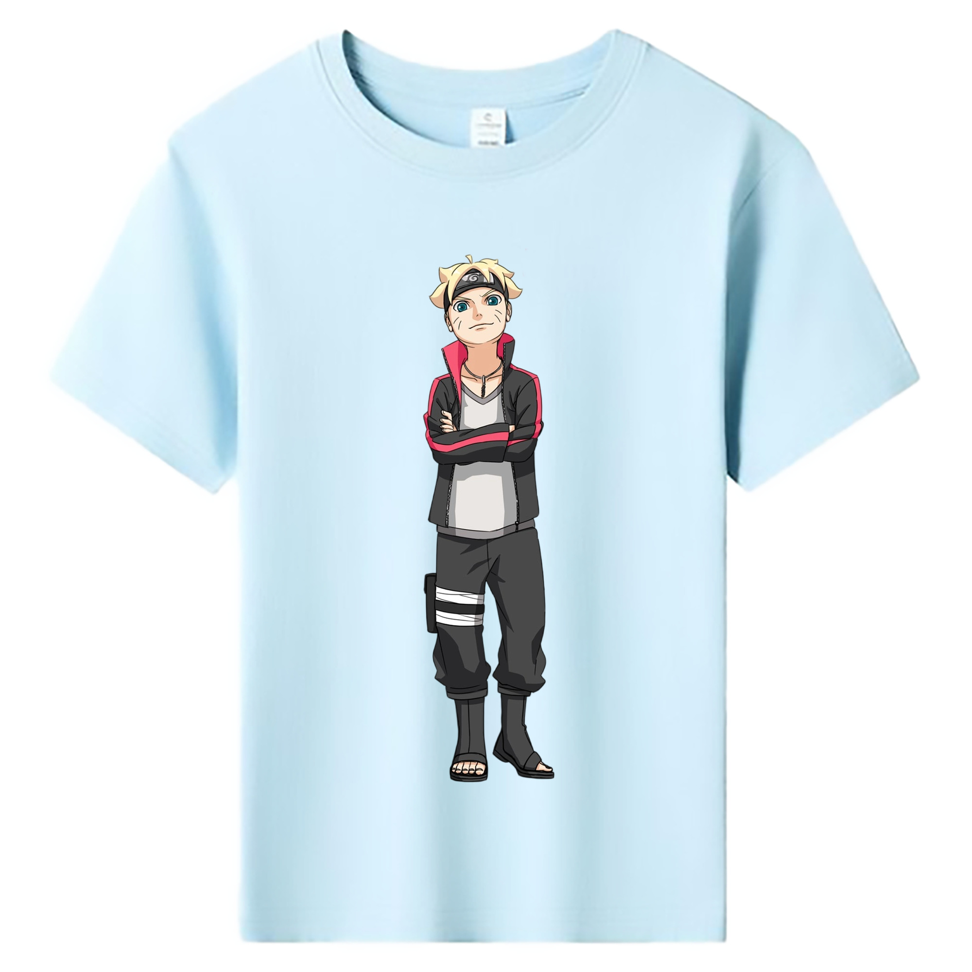 NARUTO -ナルト- うずまき ボルト Uzumaki Boruto 綿100％キッズTシャツ（フロントプリント）